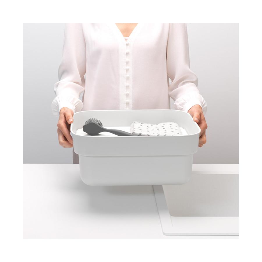 Brabantia Washing Up Bowl with Drying Tray Light Grey Light Grey