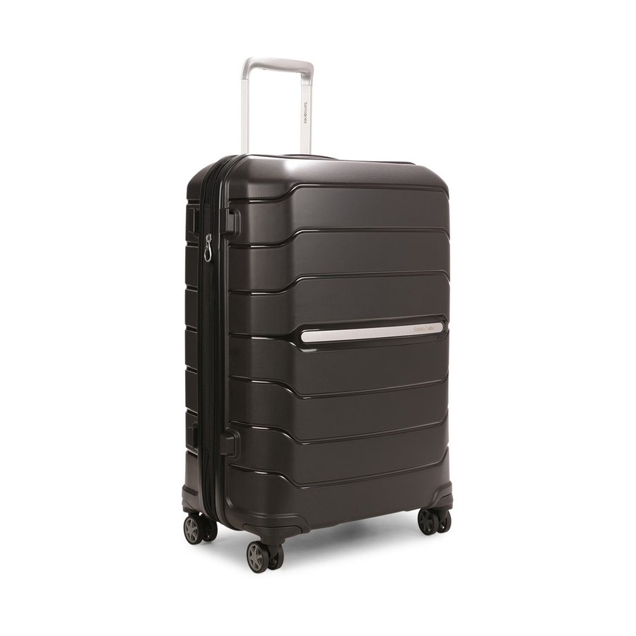 Samsonite Oc2lite 68cm Hardside Checked Suitcase Black Black