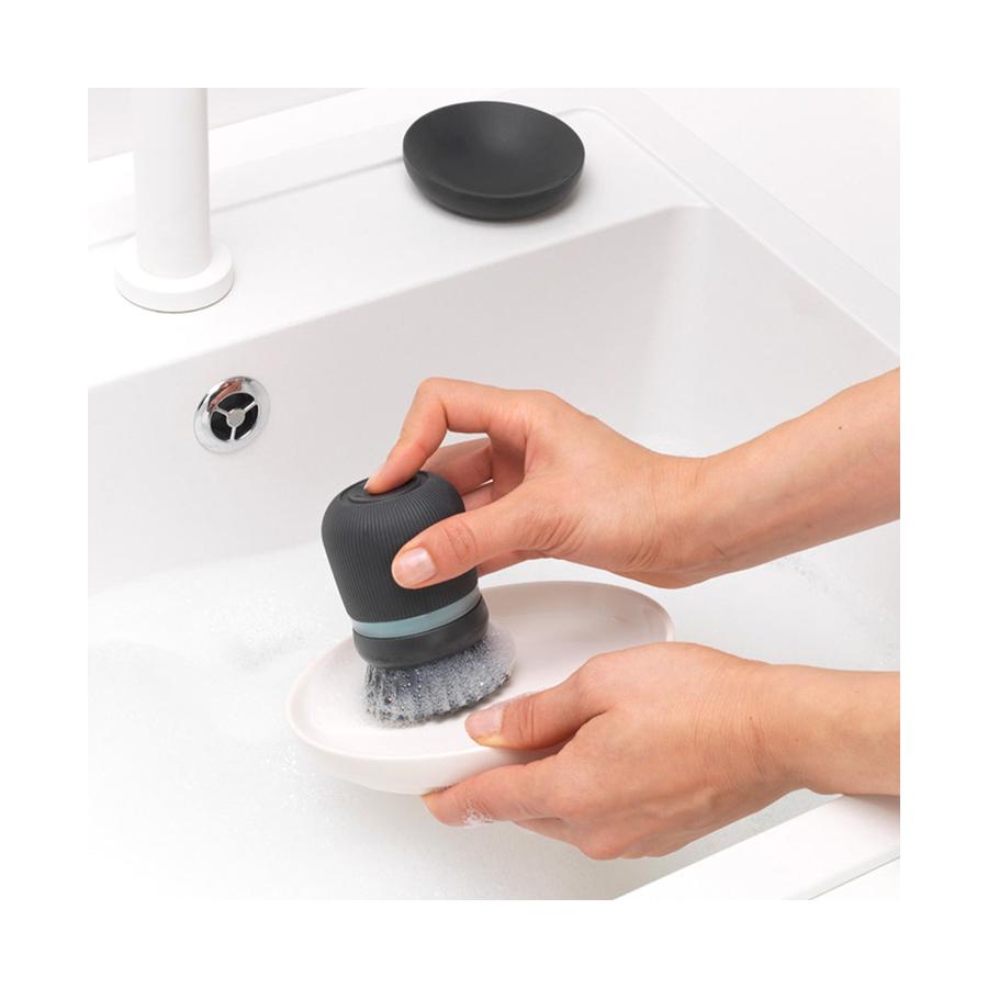Brabantia Soap Dispensing Dish Brush Dark Grey Dark Grey