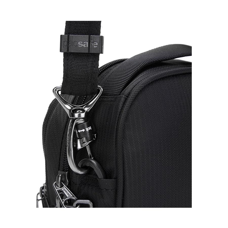 Pacsafe Metrosafe LS100 ECONYL Anti-Theft Recycled Crossbody Black Black