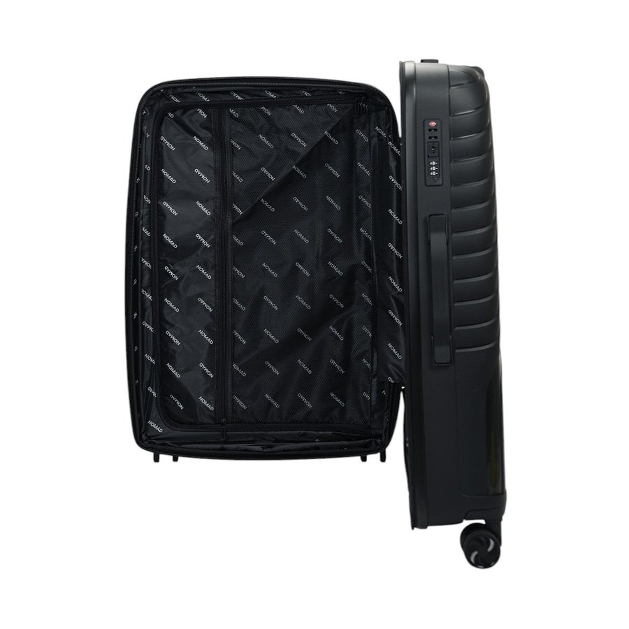 Nomad Journey 75cm Hardside Checked Suitcase Black Black