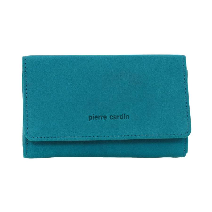 Pierre Cardin Tabby Women's Italian Leather RFID Wallet Teal Teal