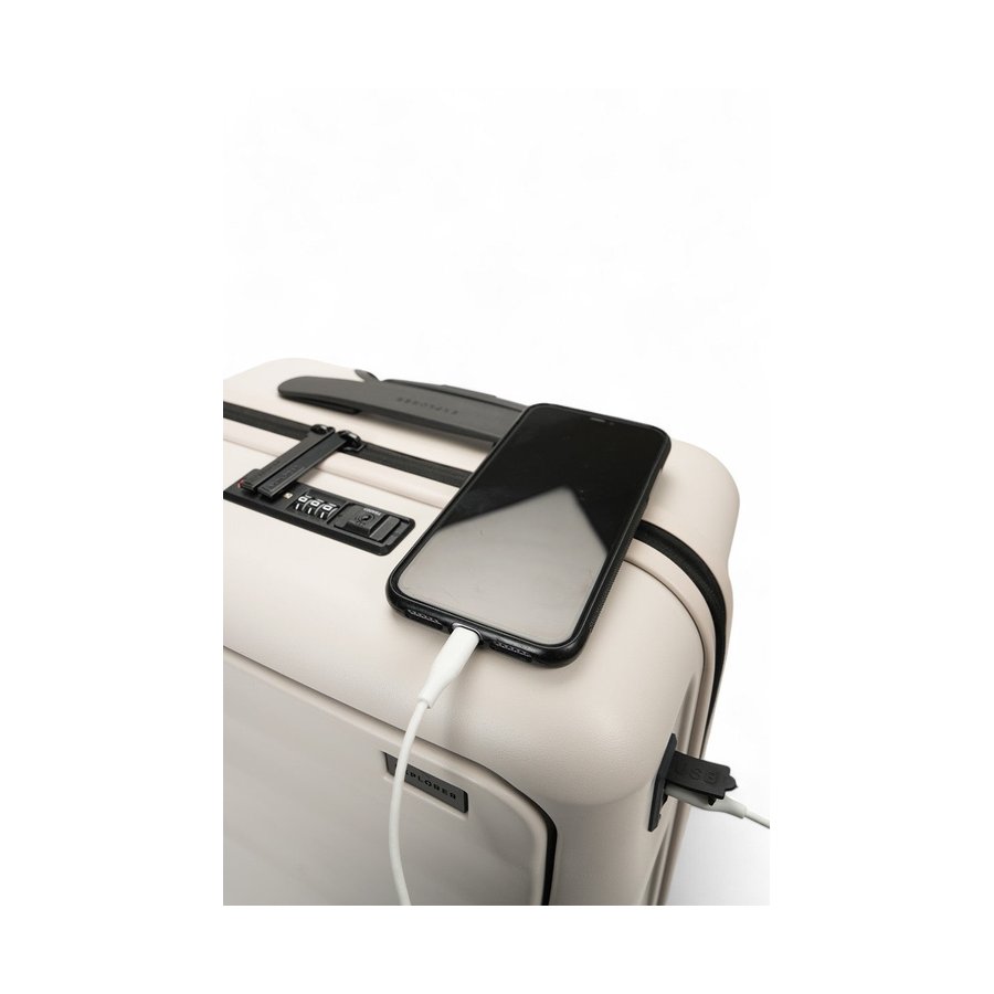 Explorer Luna-Air 55cm Front Access Hardside Carry-On Suitcase Oat Oat