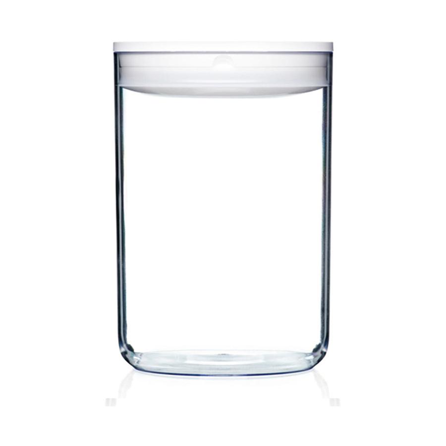 ClickClack Pantry Round 2.3L Storage Container White White