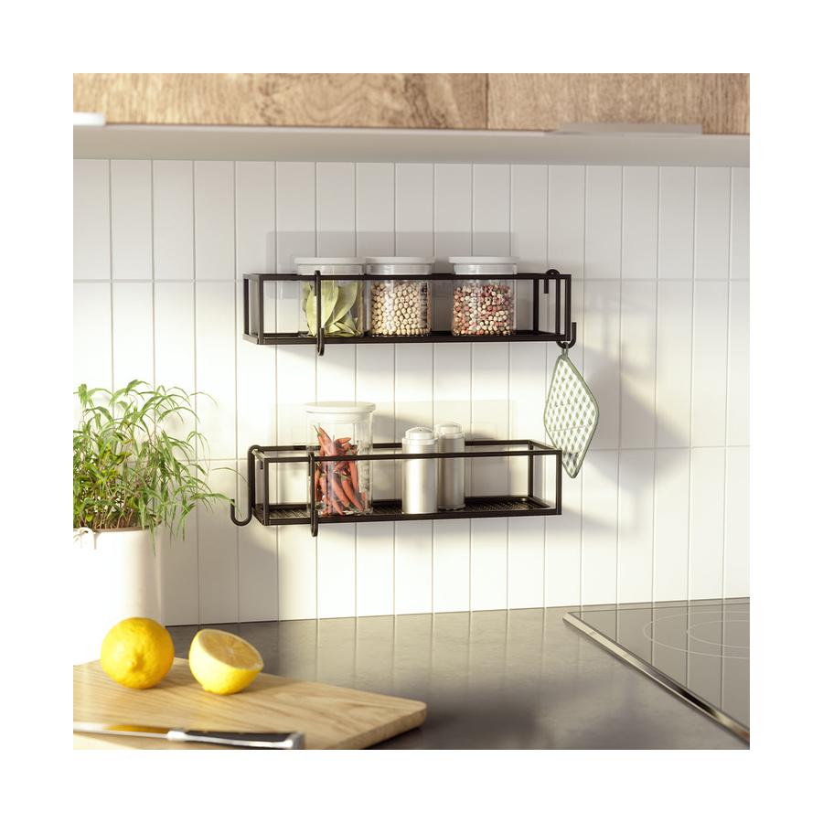 Umbra Cubiko Shower Bins (Set of 2) Black Black