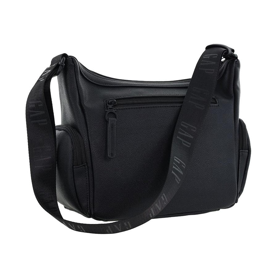 Gap Nexa Ladies Vegan Leather Function Crossbody Bag Black Black