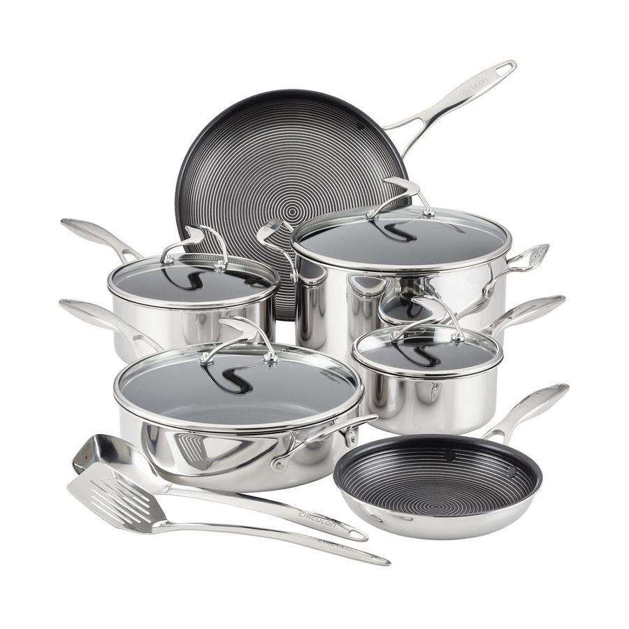 Circulon SteelShield C-Series 10 Piece Cookware Set Stainless Steel Stainless Steel