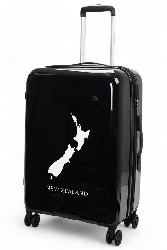 Caselite NZ Map 67cm Hardside Checked Suitcase Black