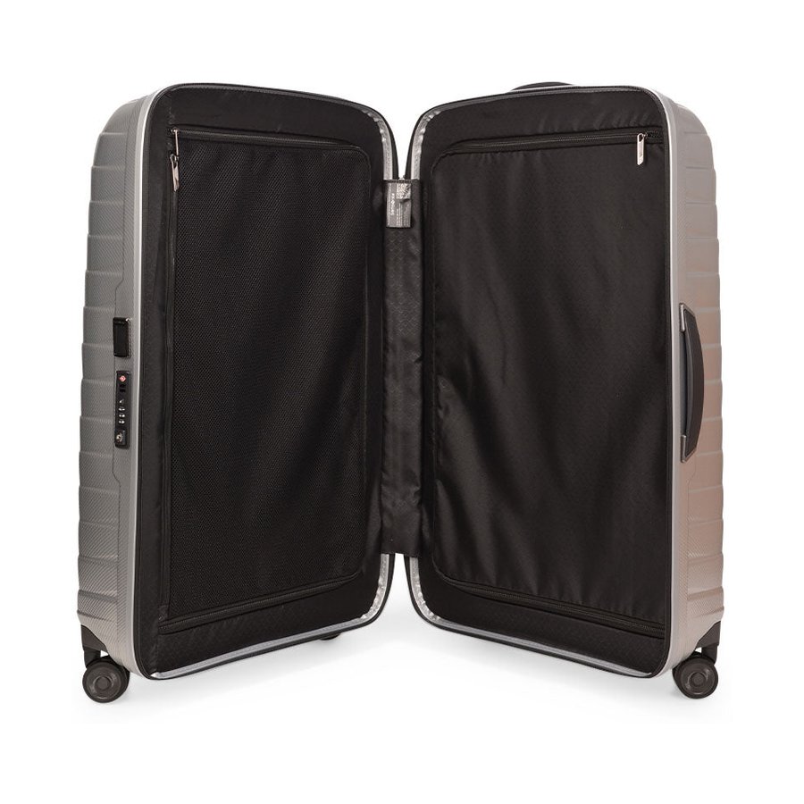 Samsonite Proxis 75cm Hardside Checked Suitcase Silver Silver