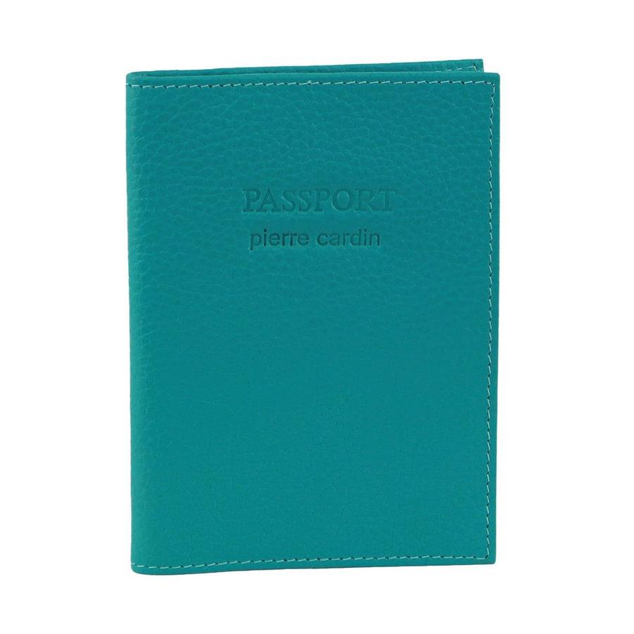Pierre Cardin Orla Leather Passport Wallet Cover Turquoise Turquoise