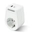 Jackson Slim USA & EU to NZ Travel Adapter with USB-A & C White