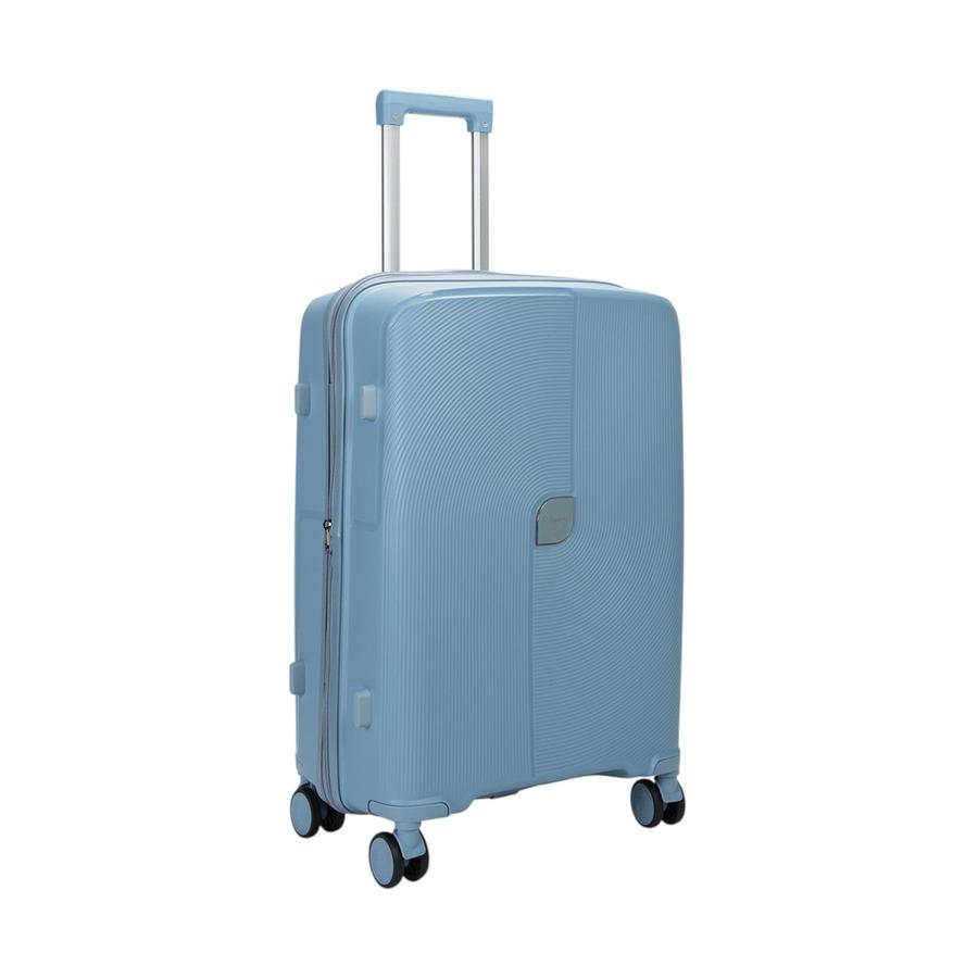 Caselite Aero 65cm Hardside Checked Suitcase Light Blue Light Blue