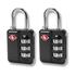 Caselite 3-Dial TSA Combination Lock (2 Pack) Black