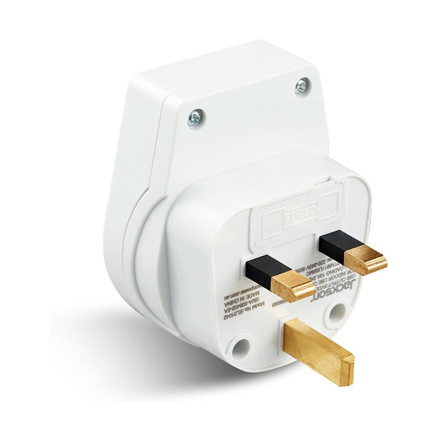 Jackson Outbound Slim Travel Adapter - UK & Hong Kong White White