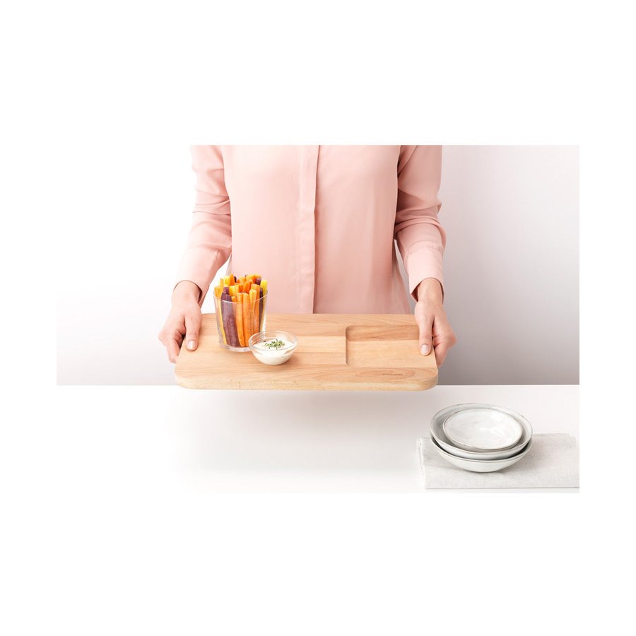 Brabantia Profile Wooden Chopping Board for Vegetables - Slice & Dice Wood Wood