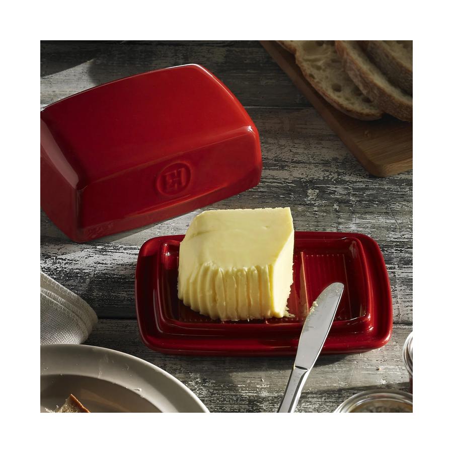 Emile Henry Butter Dish Burgundy Burgundy