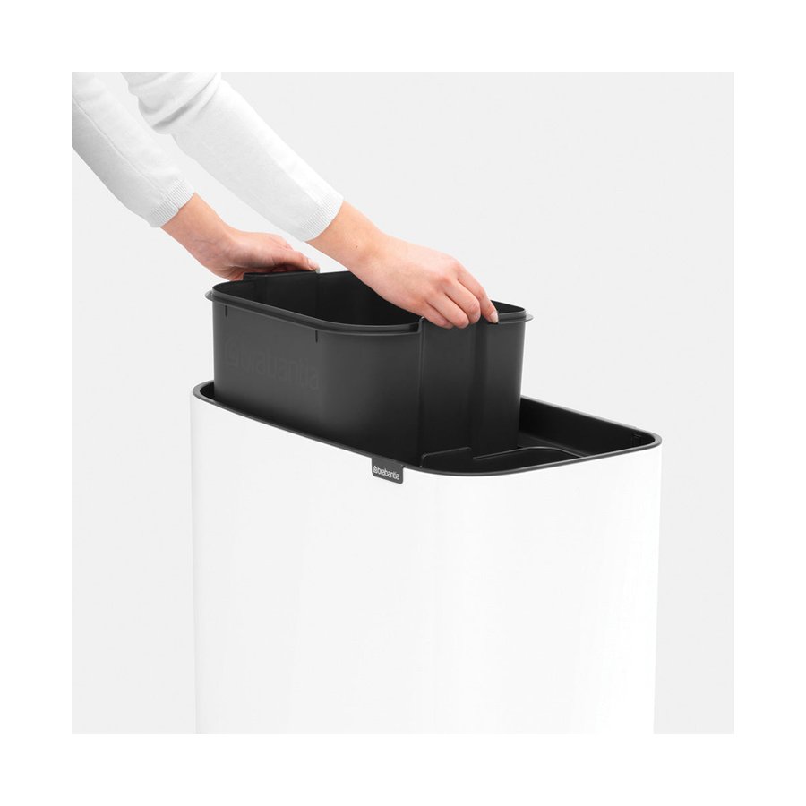 Brabantia Bo Touch Bin (11 + 23L) White White