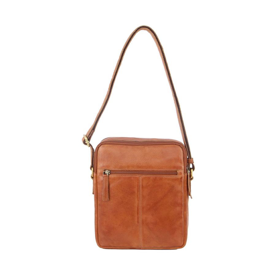 Pierre Cardin Ashley Rustic Leather iPad Bag Cognac Cognac