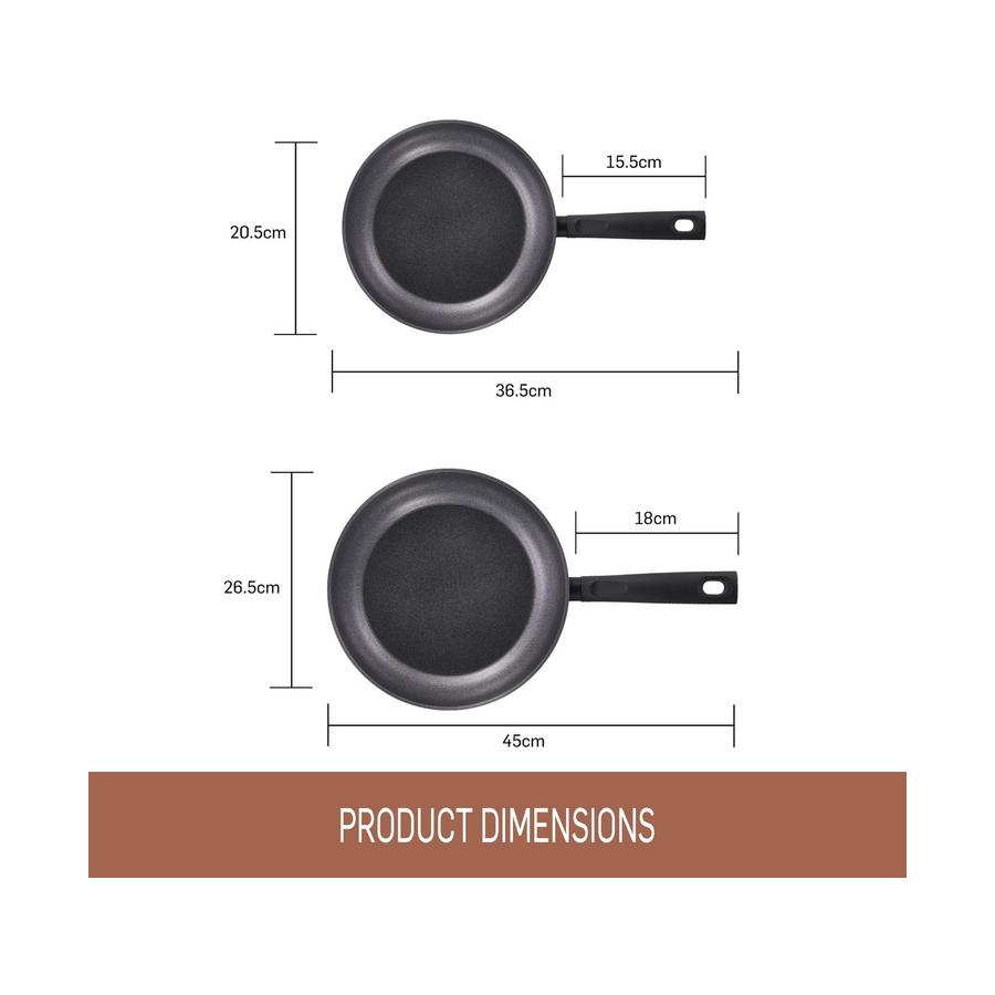 Essteele Per Benessere 20cm & 26cm Skillet Set Grey Grey