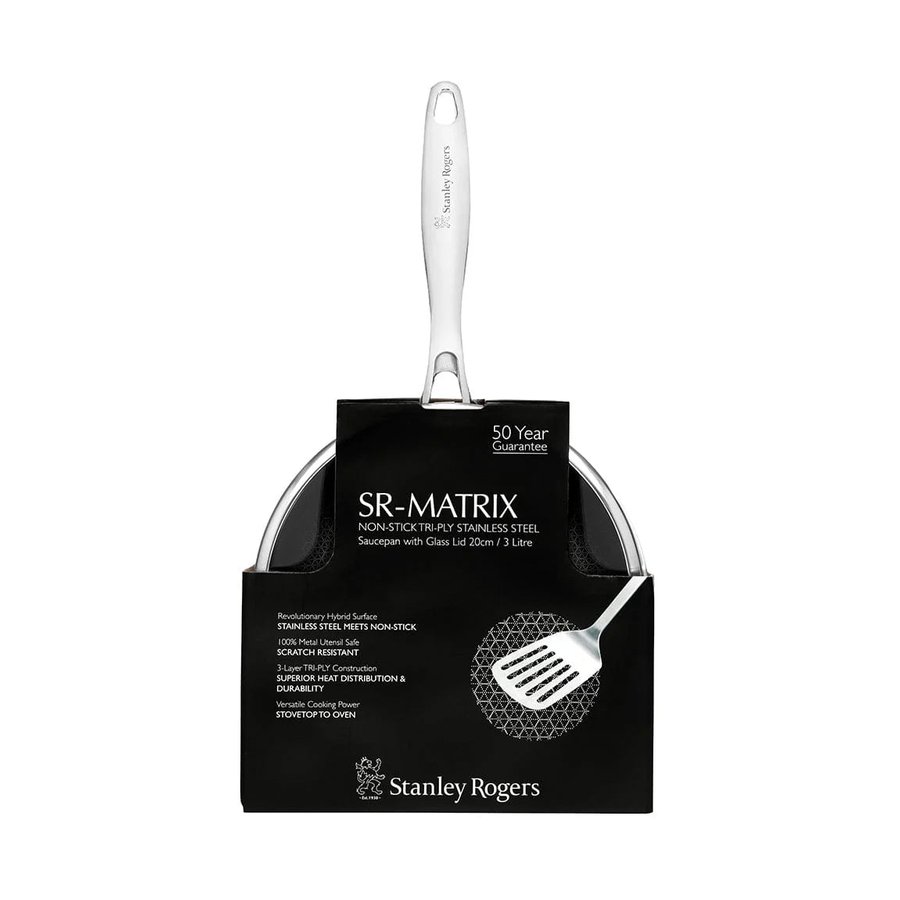 Stanley Rogers SR-Matrix 20cm/3.0L Non-Stick Saucepan Stainless Steel Stainless Steel