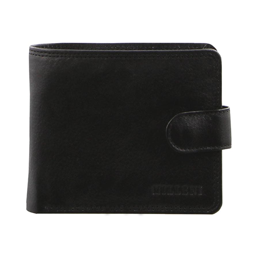 Milleni Alberto Men's Leather RFID Wallet Black Black
