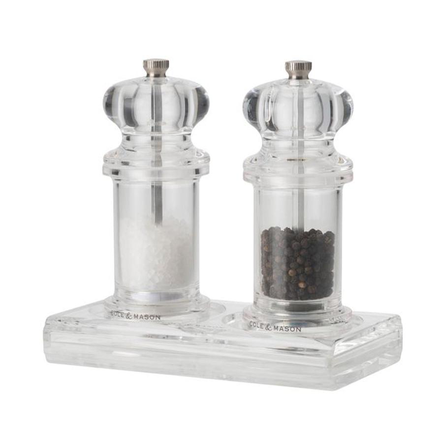 Cole & Mason Acrylic Salt & Pepper Mill Tray Clear Clear