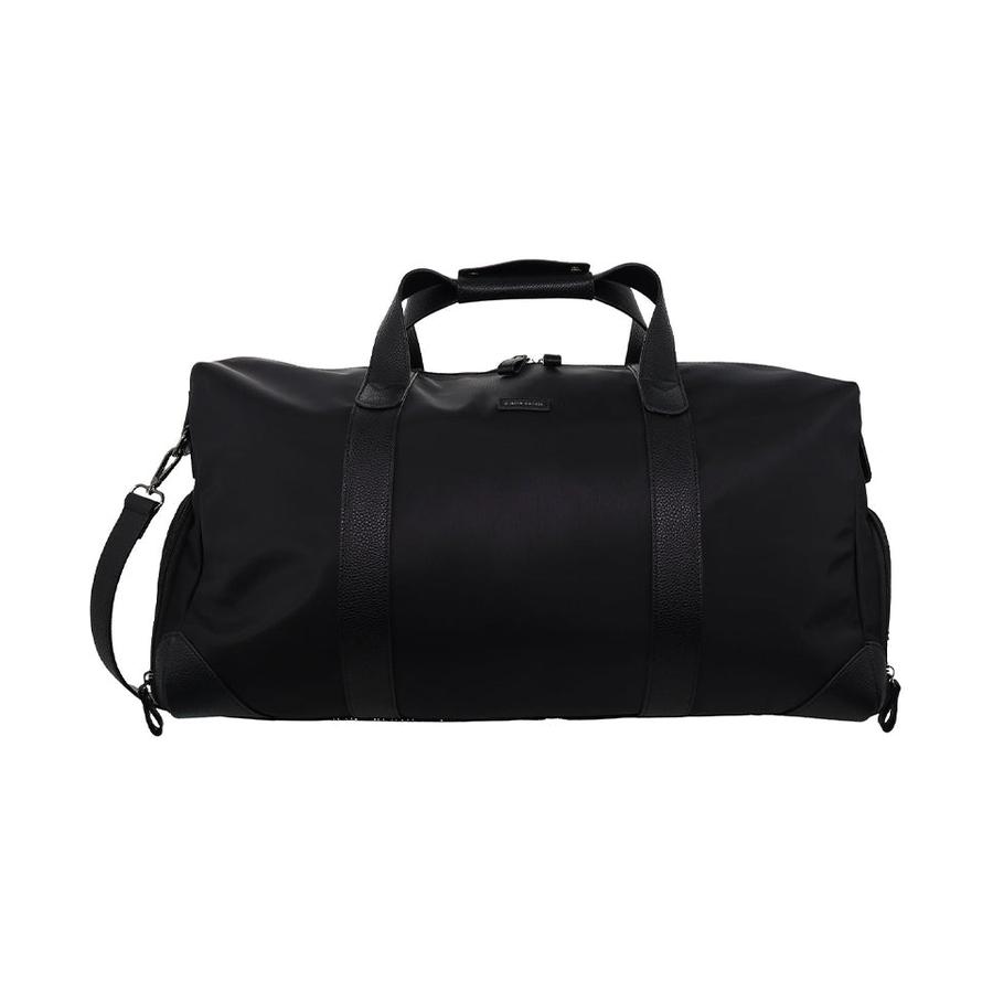 Pierre Cardin Ambrose Unisex Nylon Adventurous Overnight Bag Black Black
