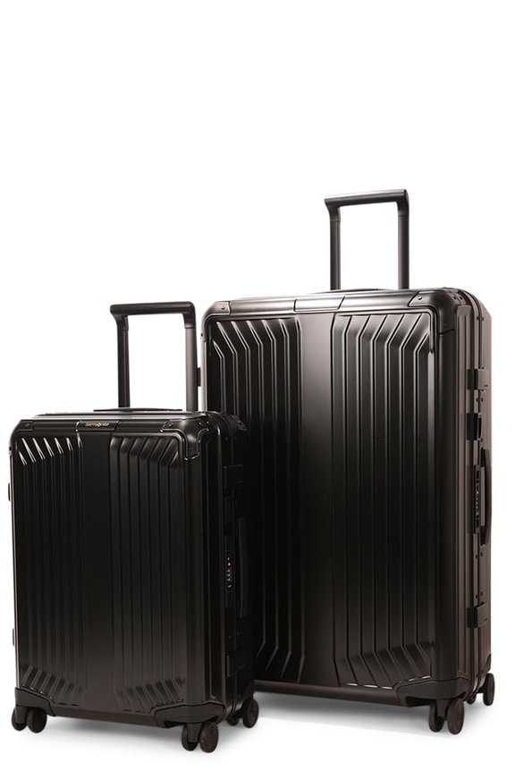 Samsonite Lite-Box ALU 55cm & 76cm Hardside Luggage Set Black