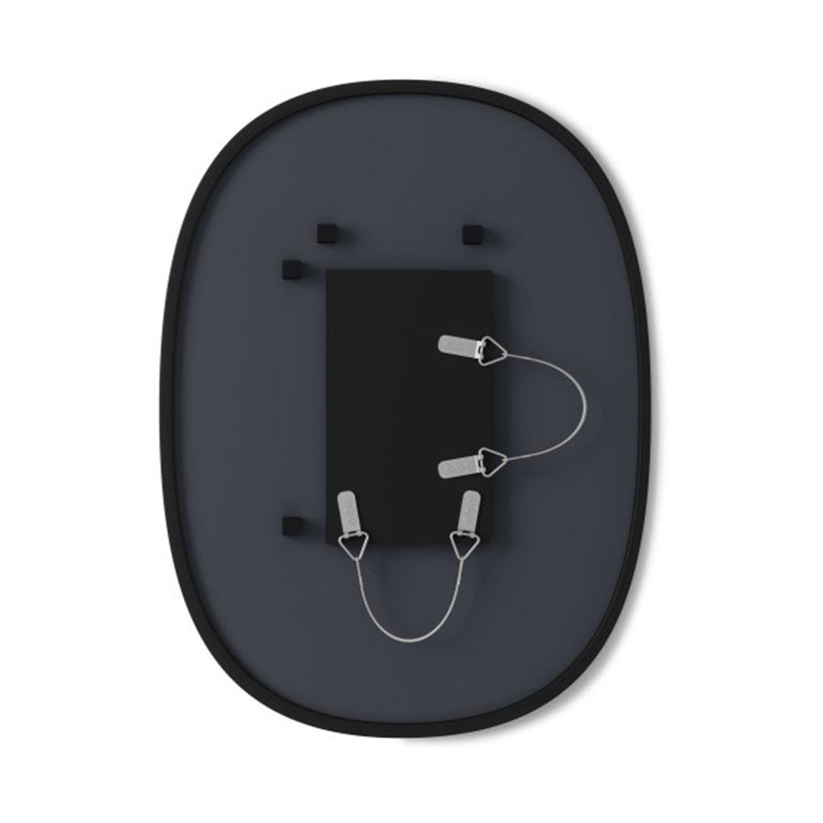 Umbra Hub Oval Wall Mirror (61cm x 45.7cm) Black Black