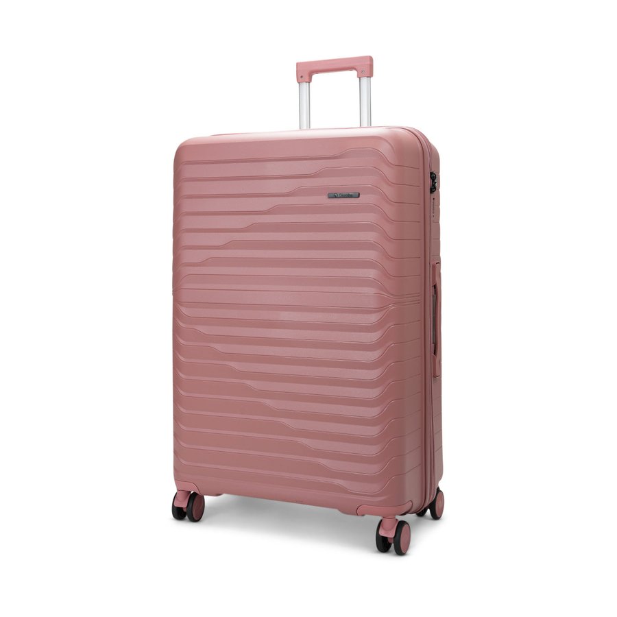 Caselite Summit 75cm Hardside Checked Suitcase Rose Rose