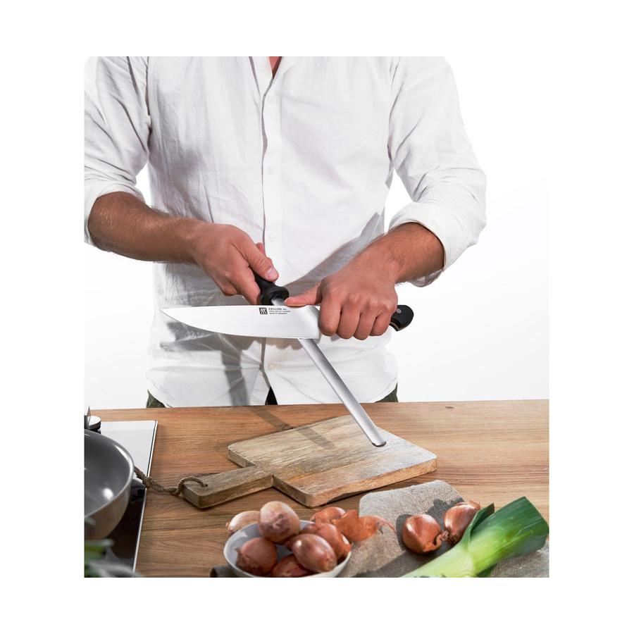 Zwilling Oval 26cm Diamond Coated Sharpening Steel Black Black