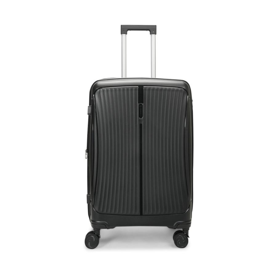 Caselite Quest 65cm Hardside Checked Suitcase Black Black