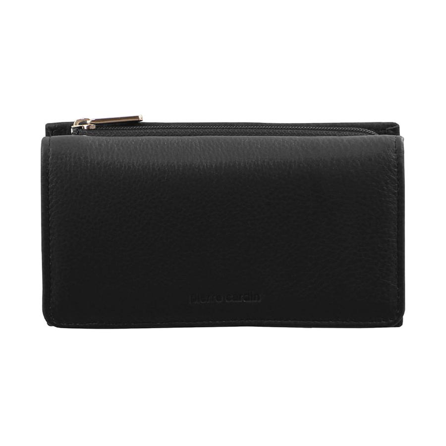 Pierre Cardin Tabby Women's Italian Leather RFID Wallet Black Black
