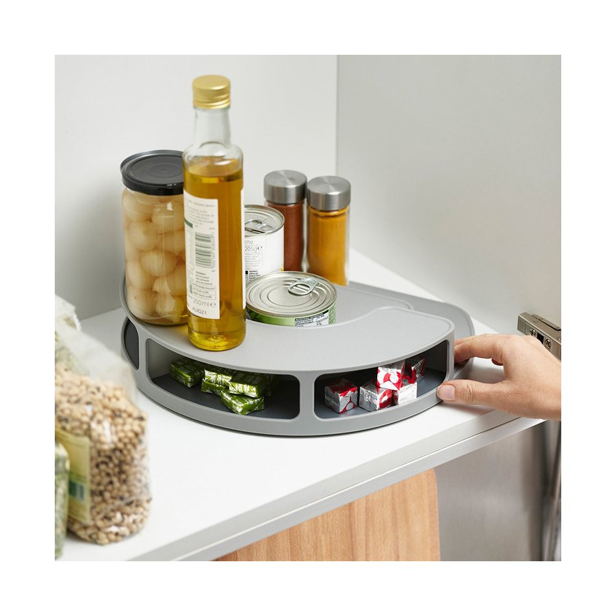 Joseph Joseph CupboardStore Rotating Organiser Grey Grey