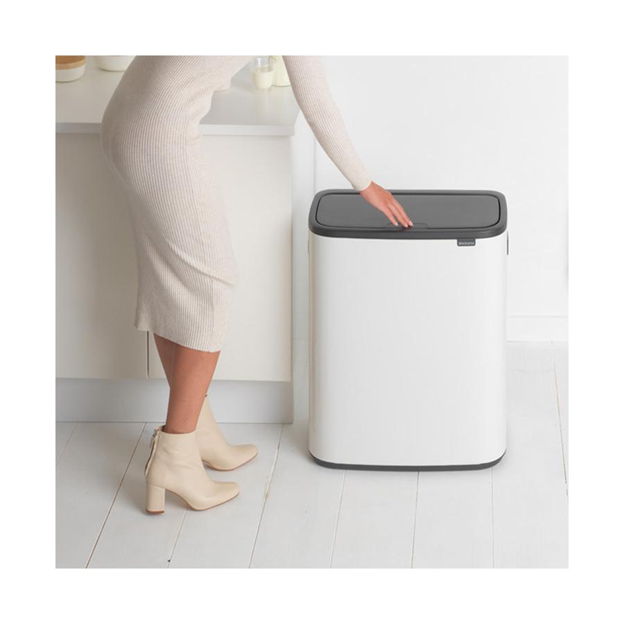 Brabantia Bo Touch Bin (2 x 30L) White White