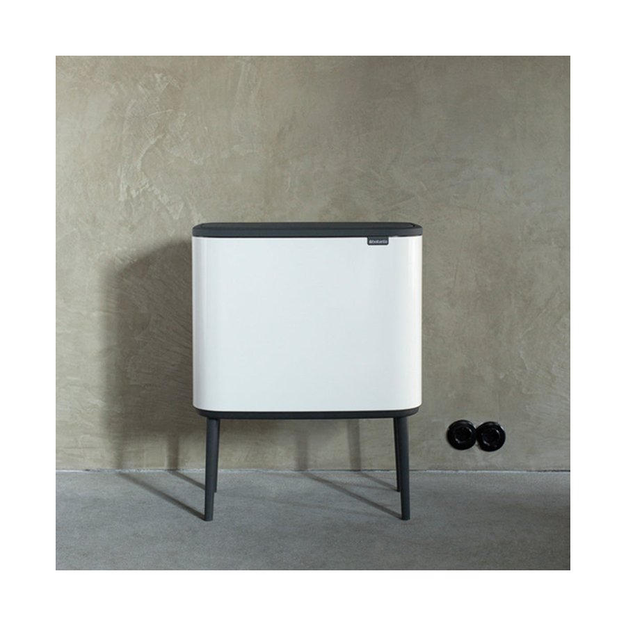 Brabantia Bo Touch Bin (11 + 23L) White White