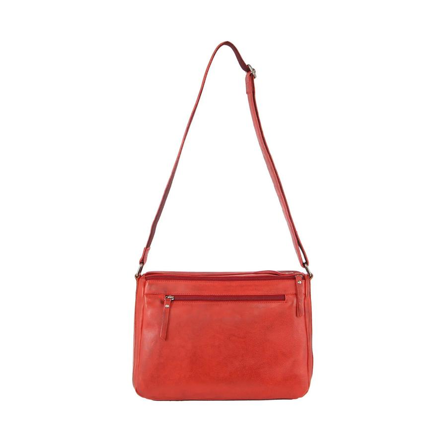 Milleni Grace Women's Leather Crossbody Bag Red Red