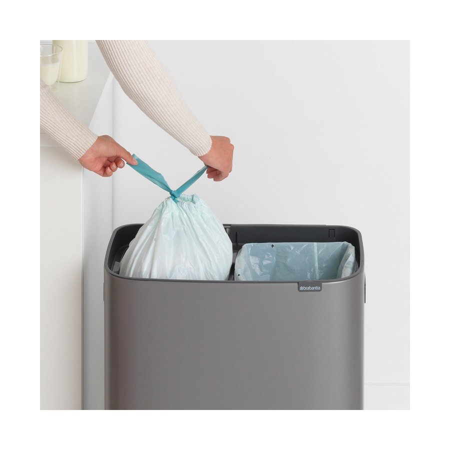 Brabantia Bo Touch Bin (2 x 30L) Platinum Platinum