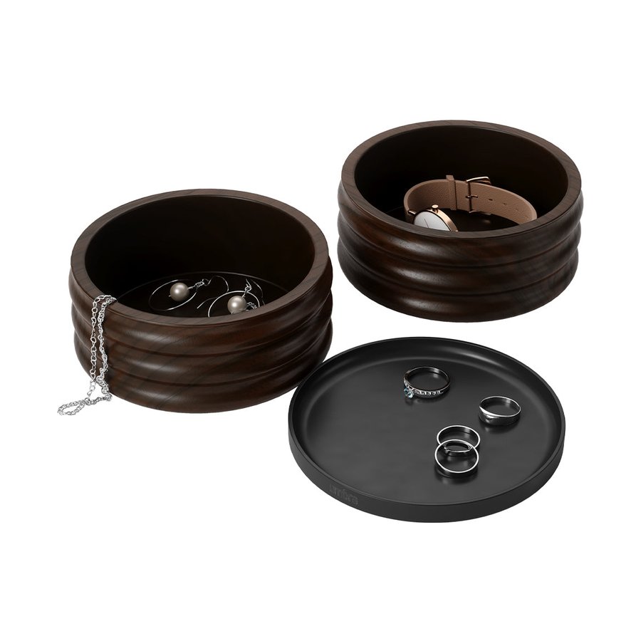 Umbra Tesora Wood Jewellery Box Black/Walnut Black/Walnut