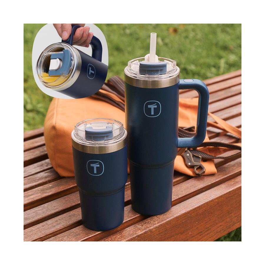 Tupperware Big T Thermal Straw Tumbler 1.1L Nocturnal Sea Nocturnal Sea
