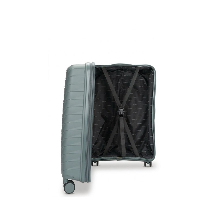 Caselite Expedition 56cm & 65cm Hardside Luggage Set Grey Green Grey Green