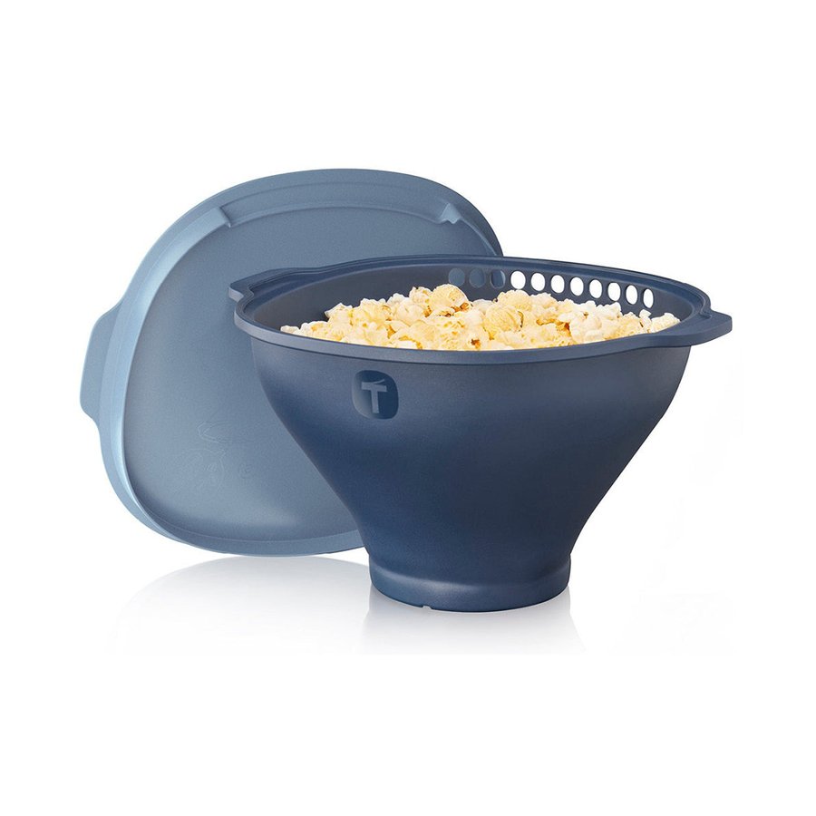 Tupperware WOW Pop Microwave Popcorn Maker Blue Blue