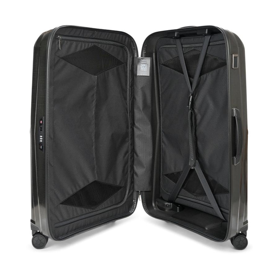 Samsonite Major-Lite 77cm Hardside Checked Suitcase Black Black
