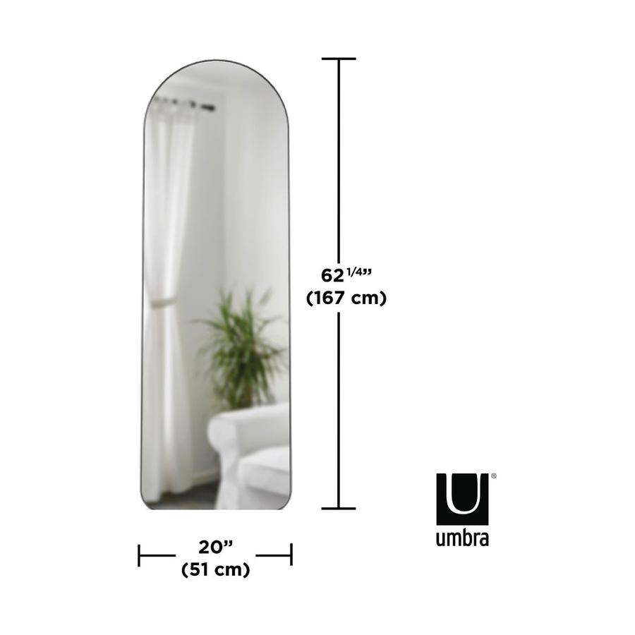 Umbra Hubba Arched Leaning Mirror (157cm x 50cm) Metallic Titanium Metallic Titanium