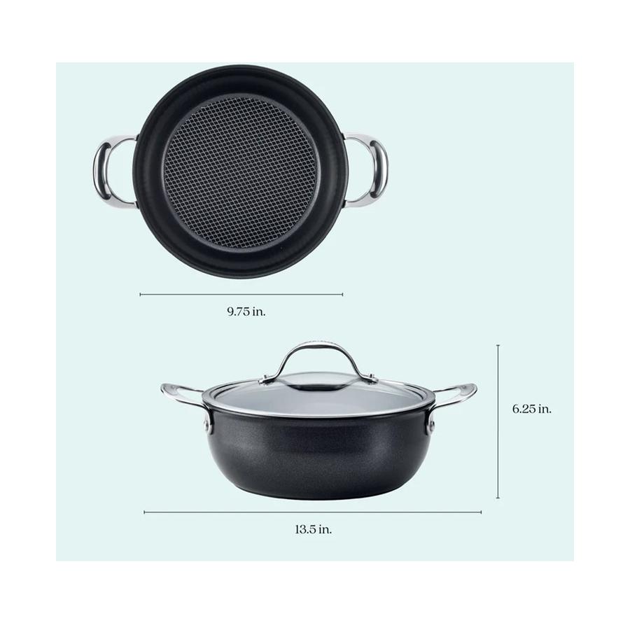 Anolon SearTech 24cm (3.8L) Casserole Pot Black Black