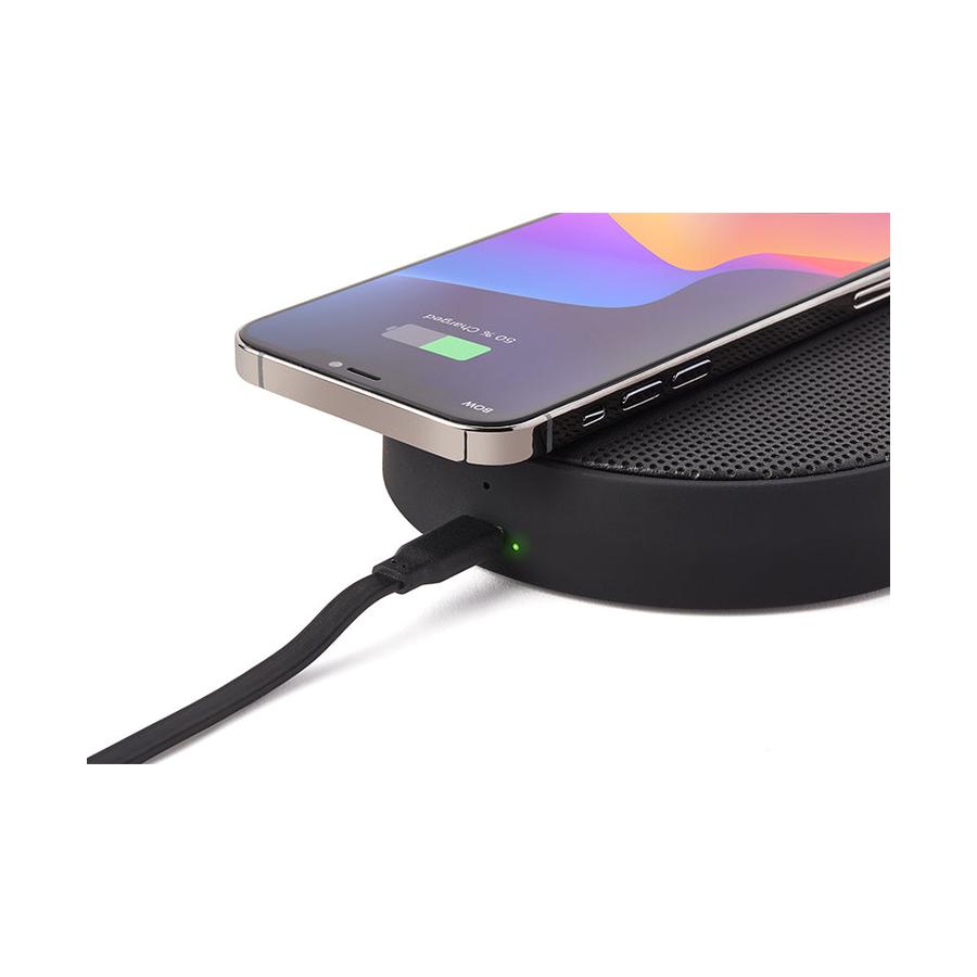 Lexon Oslo Energy+ Wireless Charging Station with Speaker Black Black