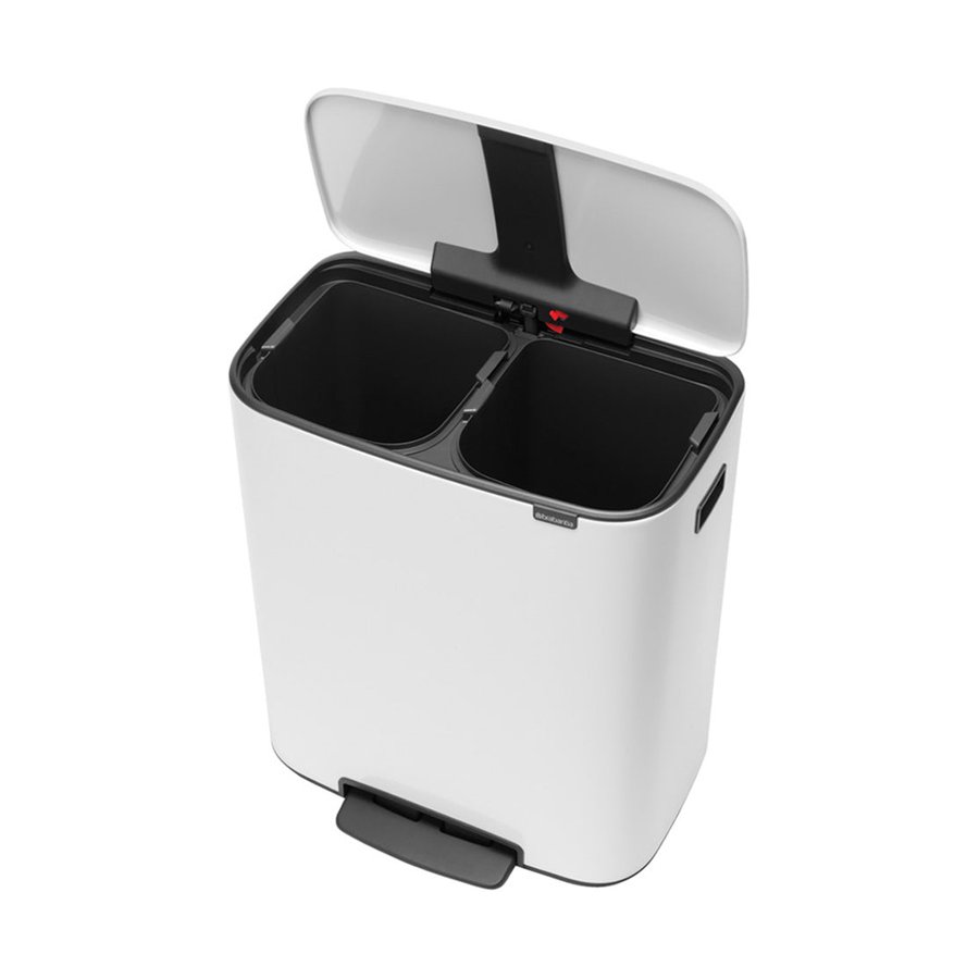 Brabantia Bo Pedal Bin (2 x 30L) White White