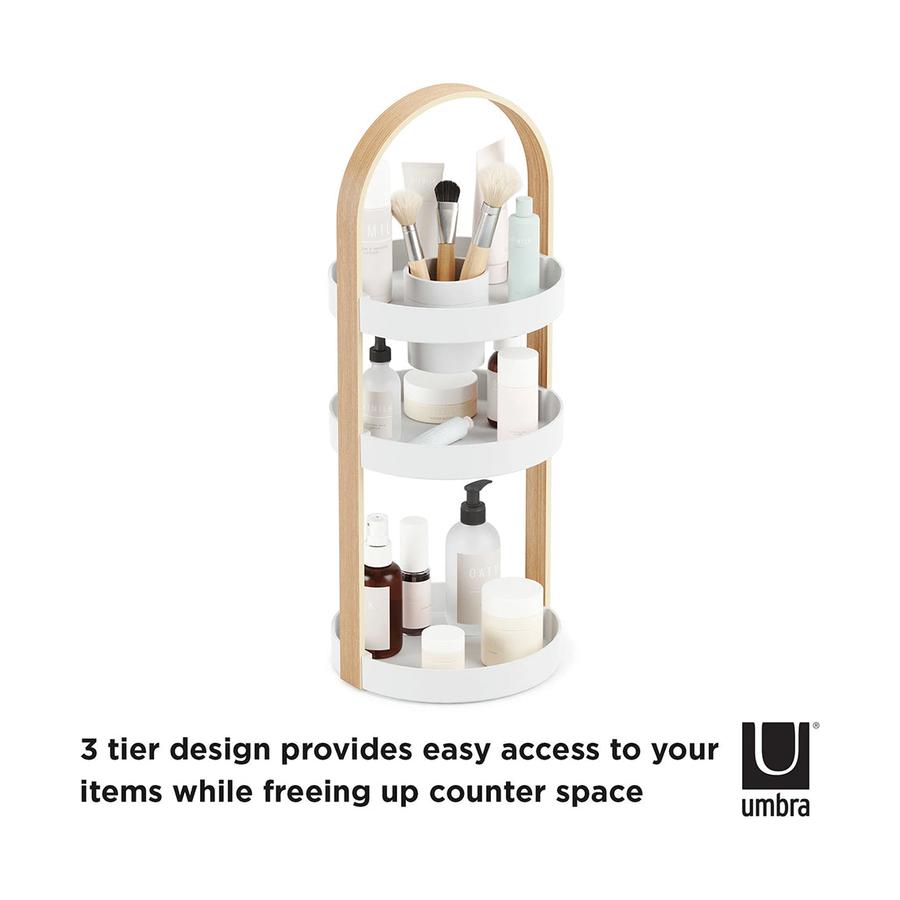 Umbra Bellwood Cosmetic Organiser White/Natural White/Natural