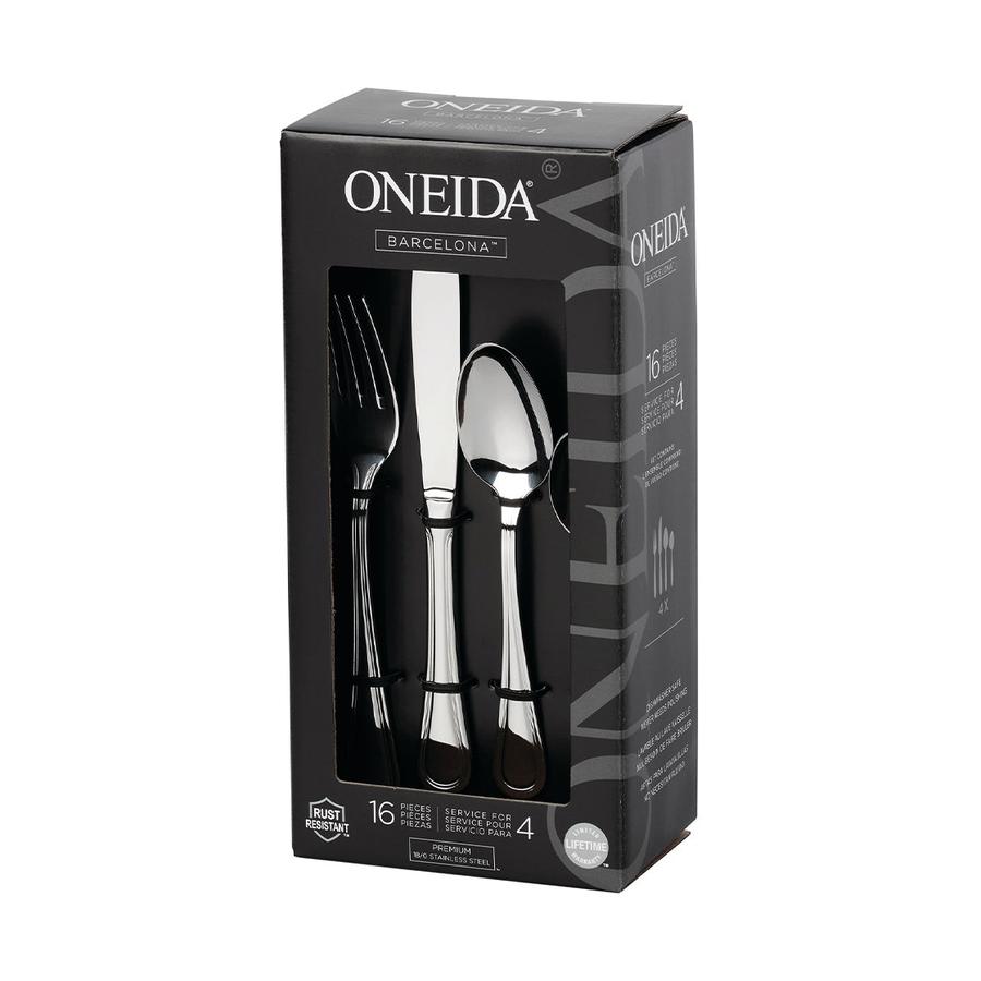 Oneida Barcelona 16 Piece Cutlery Set Stainless Steel Stainless Steel