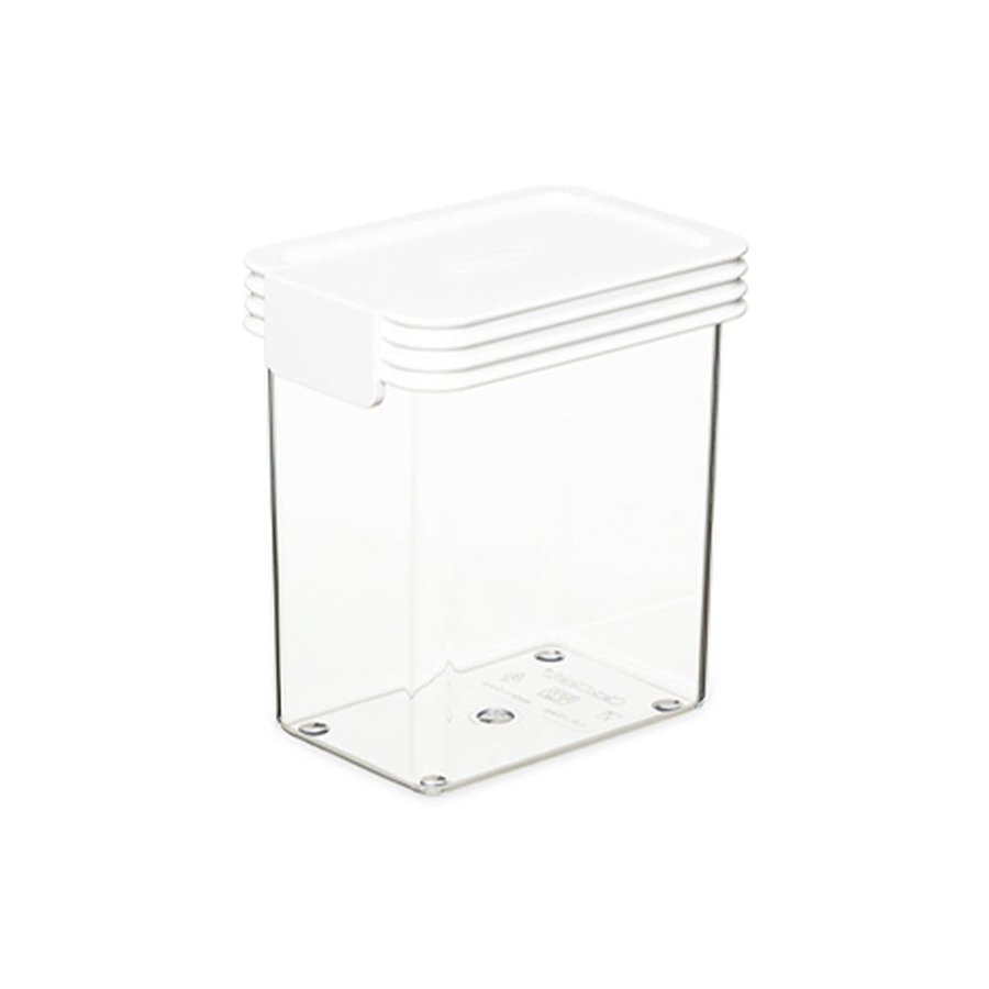 ClickClack Basics Tall 0.8L Pantry Storage Container Set of 4 White White
